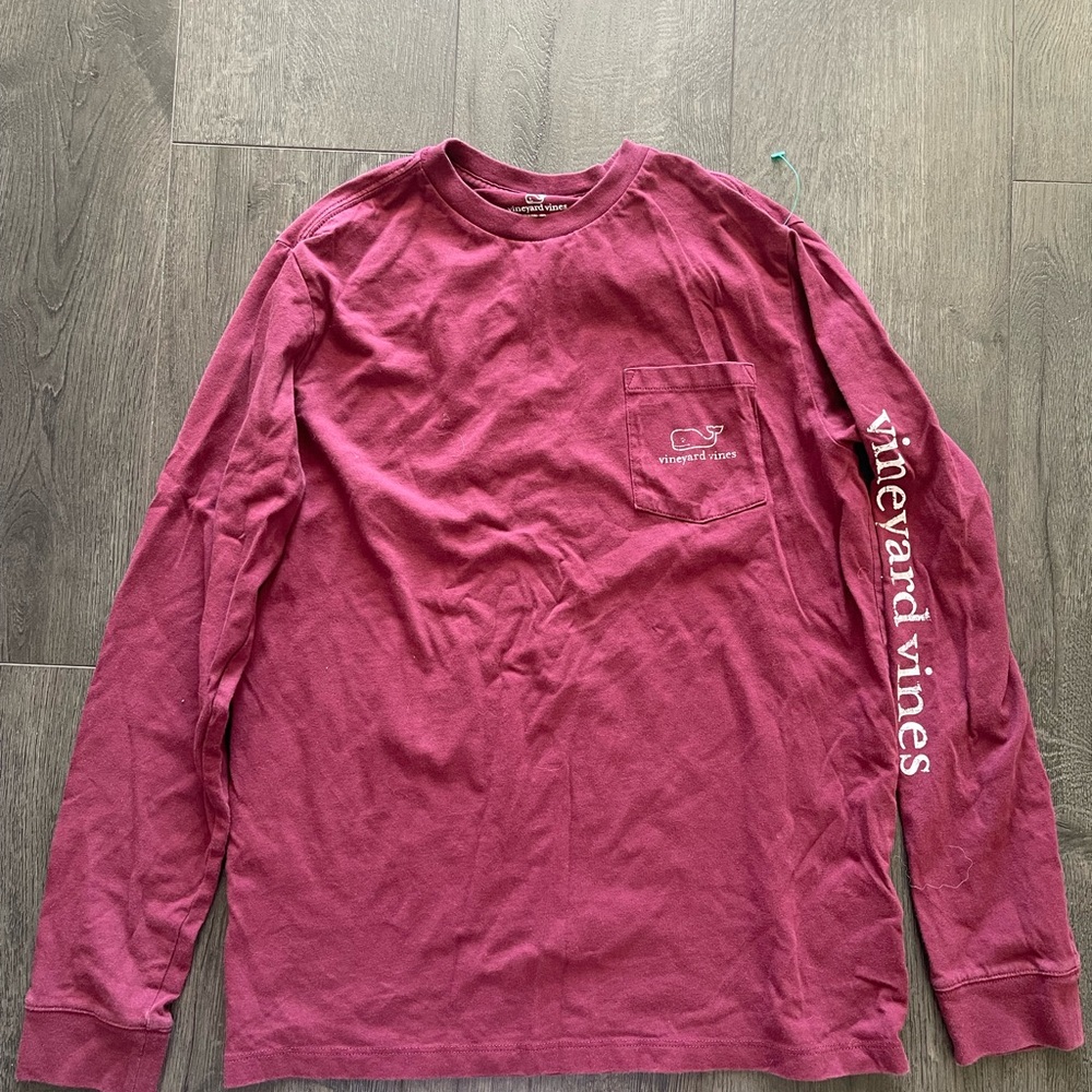 Vineyard Vines boy’s Maroon Long Sleeve Shirt